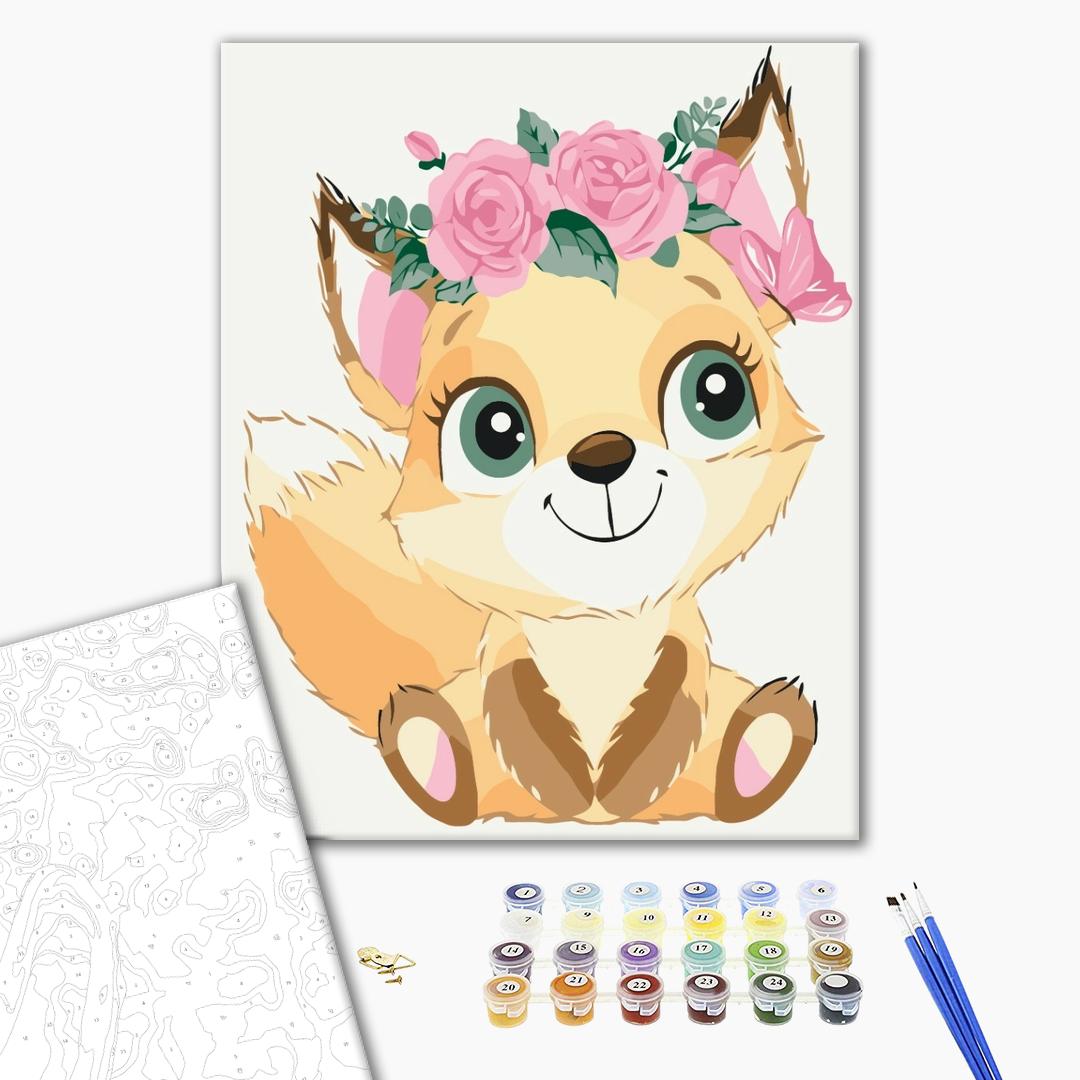 Painting by numbers Squirrel in a wreath (KBS7105)