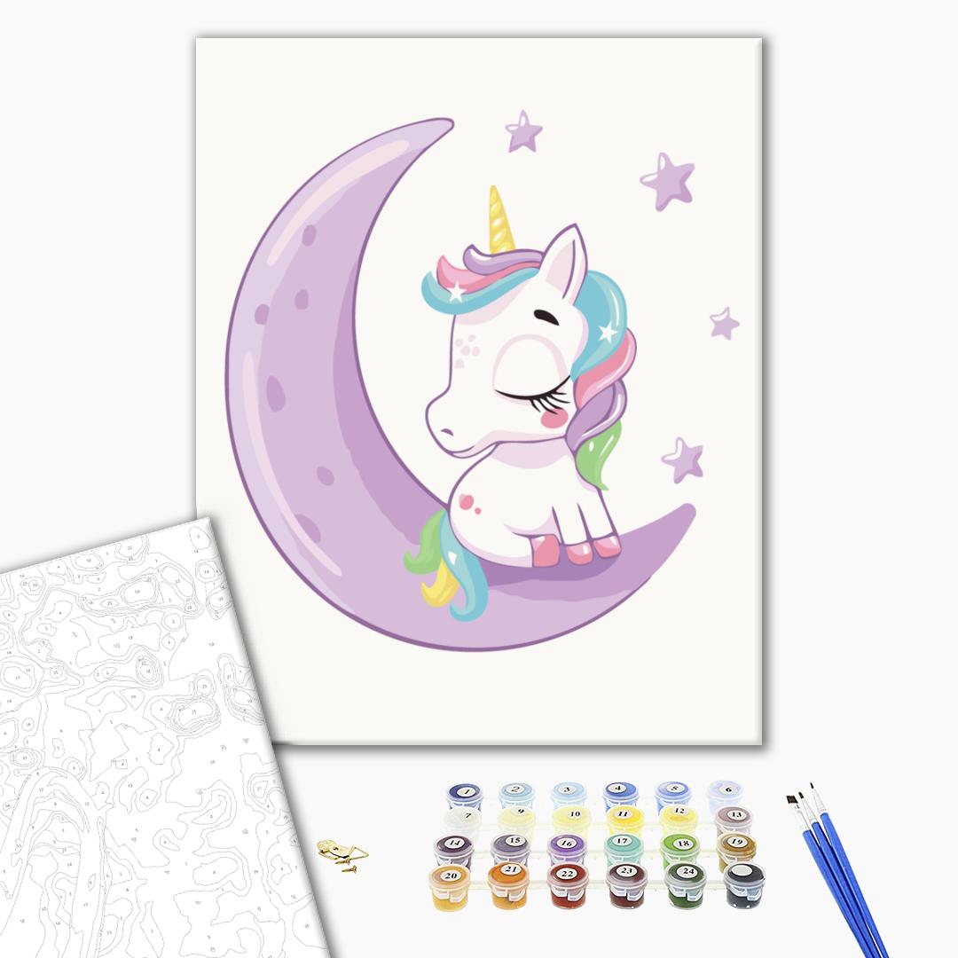 Painting by numbers Unicorn on the moon (KBS7119)