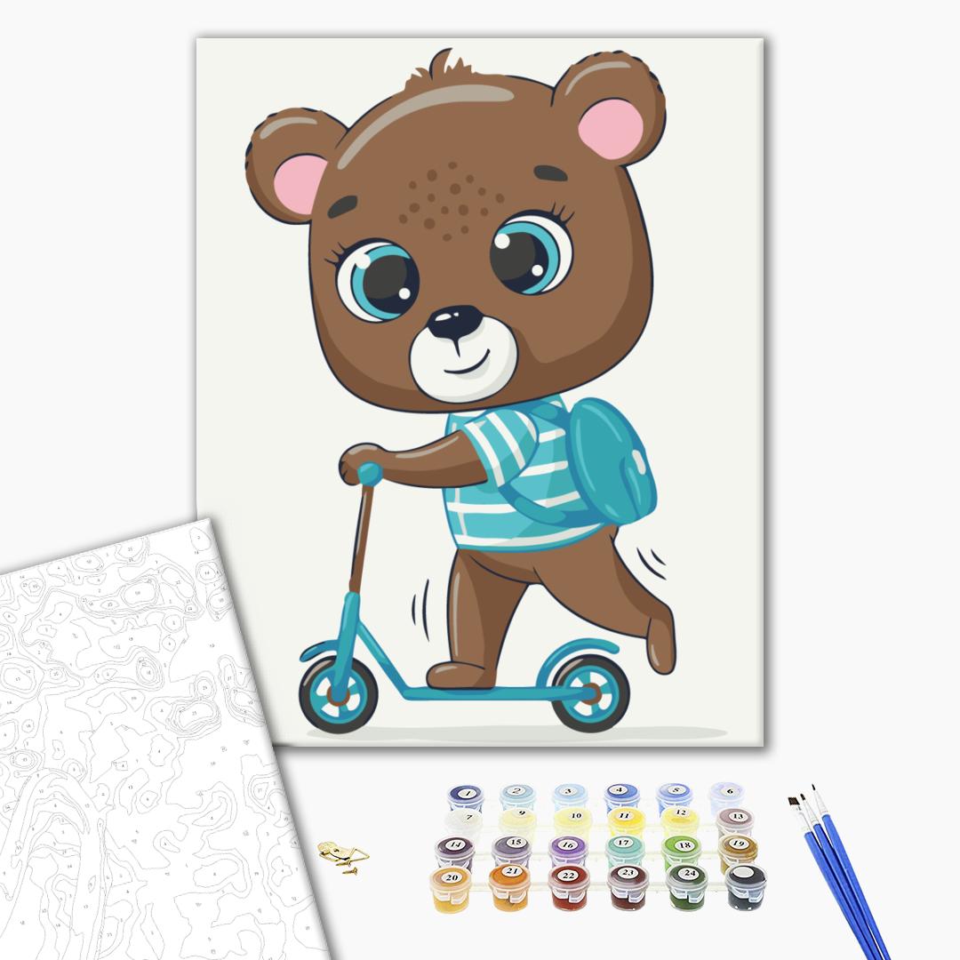 Painting by numbers A schoolboy bear (KBS7120)