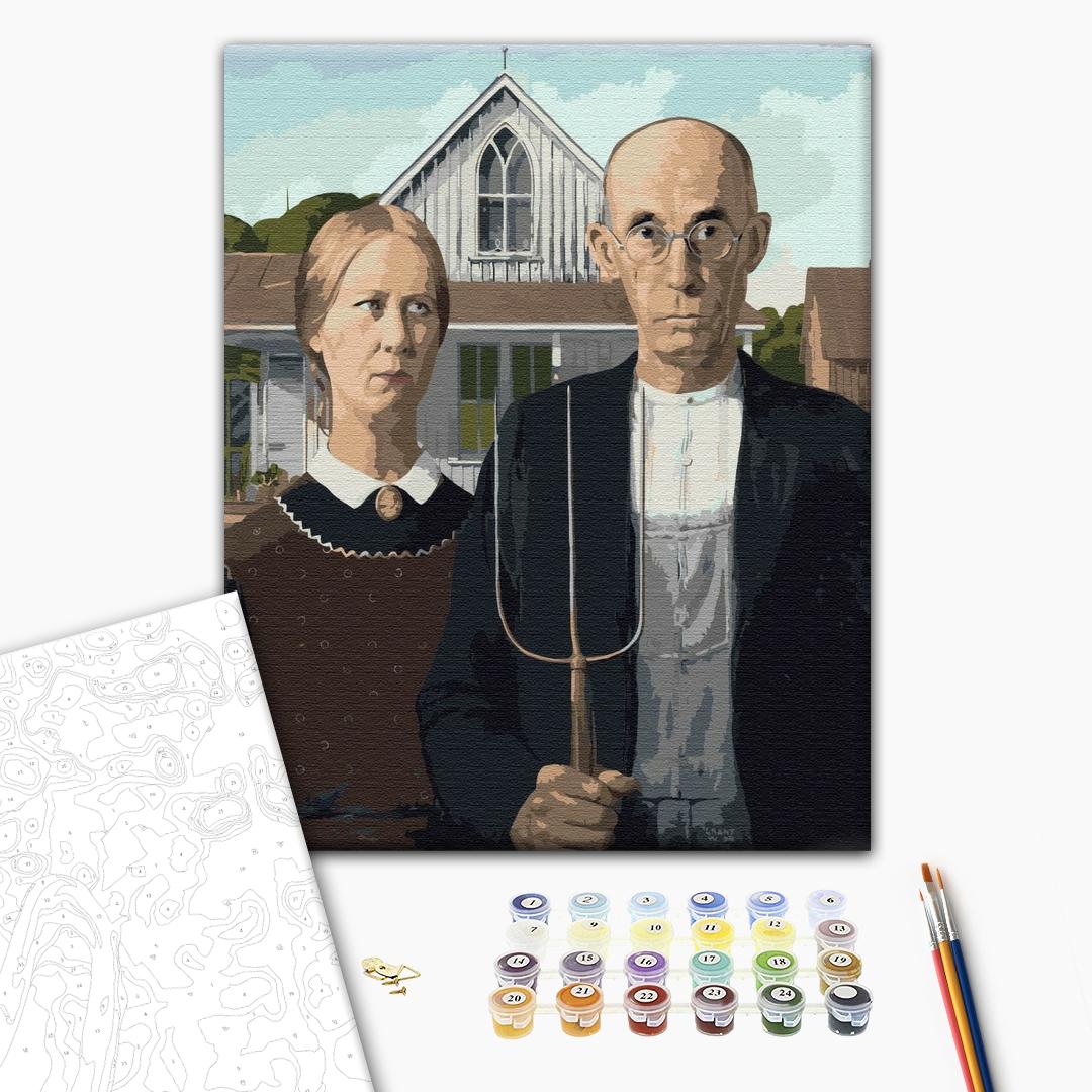 Painting by numbers "American Gothic", Grant Wood (BS36702)