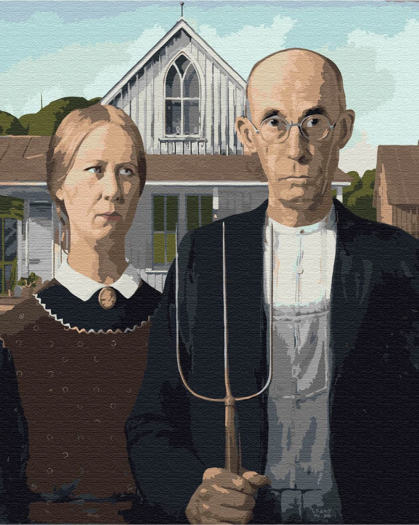 Painting by numbers "American Gothic", Grant Wood (BS36702)