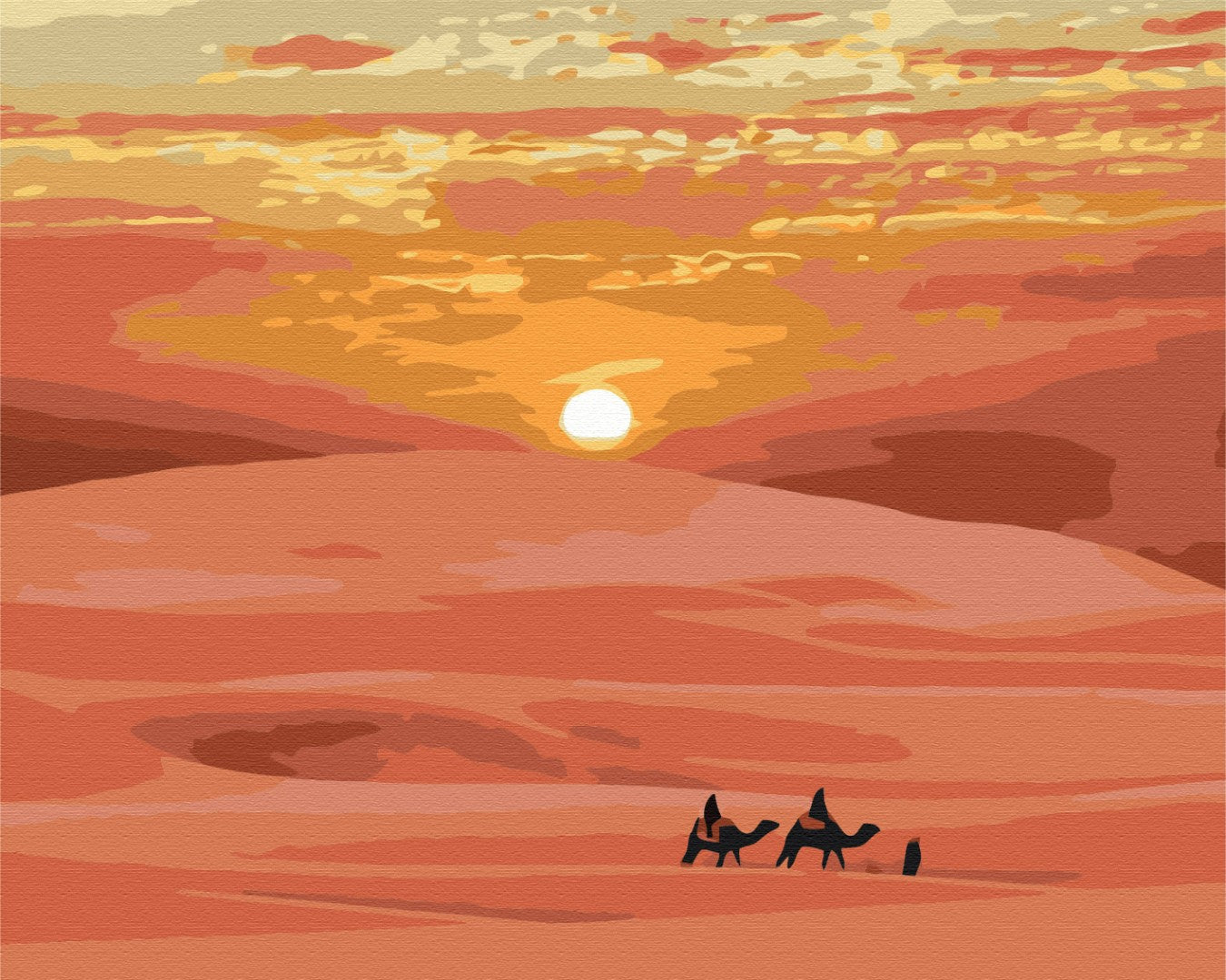 Painting by numbers Hot desert sun (BS51550)