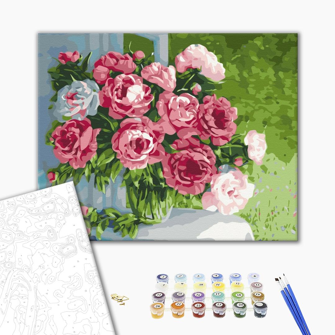 Painting by numbers Home peonies (BS51651)