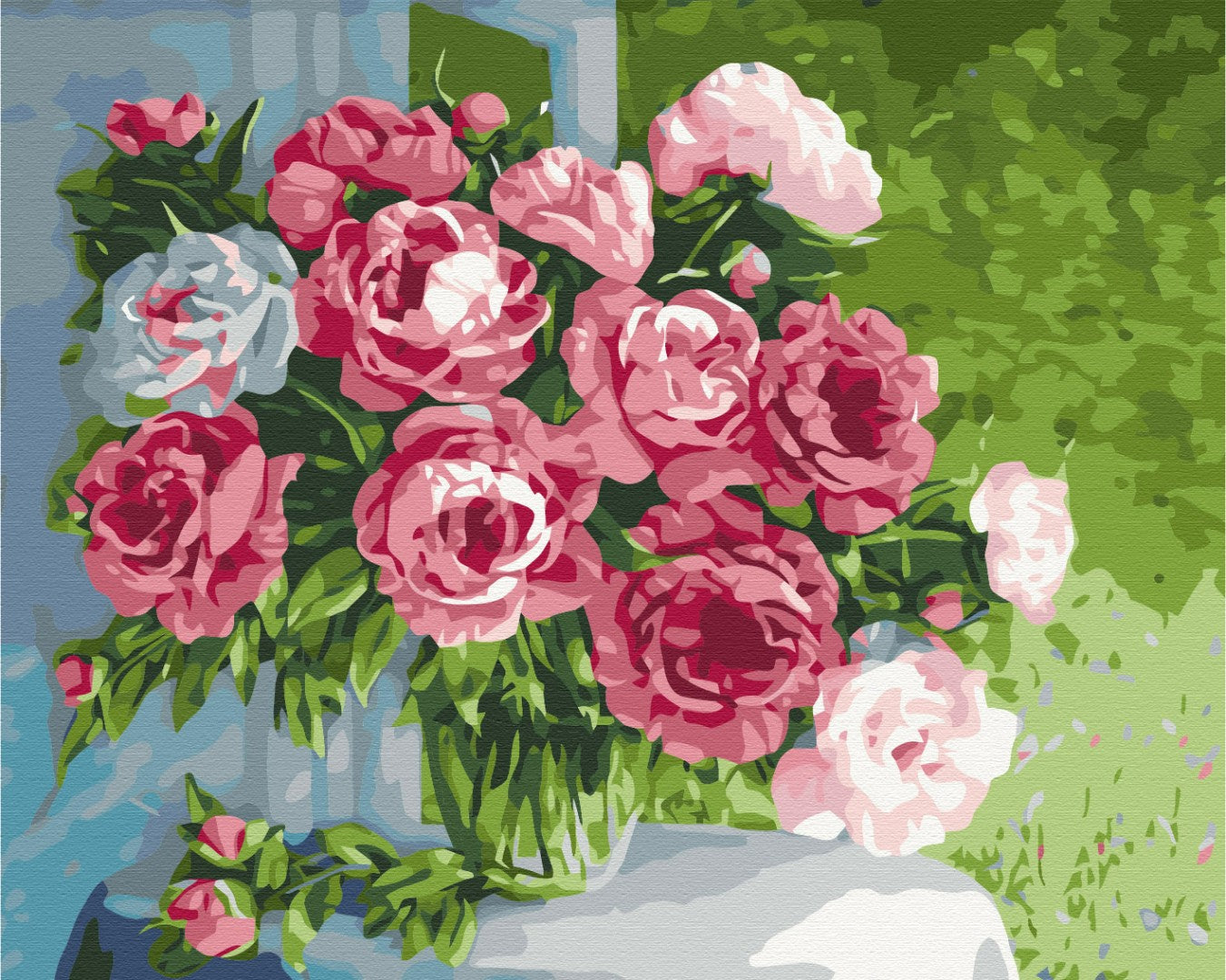 Painting by numbers Home peonies (BS51651)