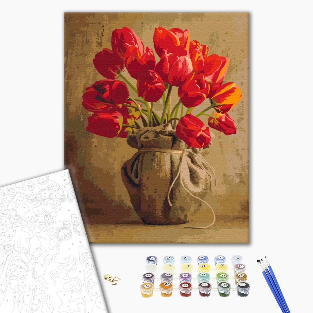 Painting by numbers Bouquet of home tulips (BS52656)