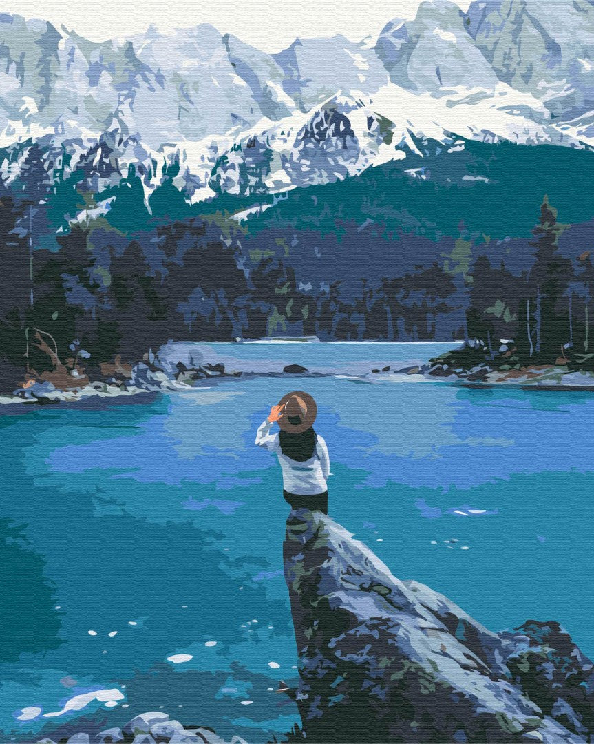 Painting by numbers Traveler in Norway (BS52426)