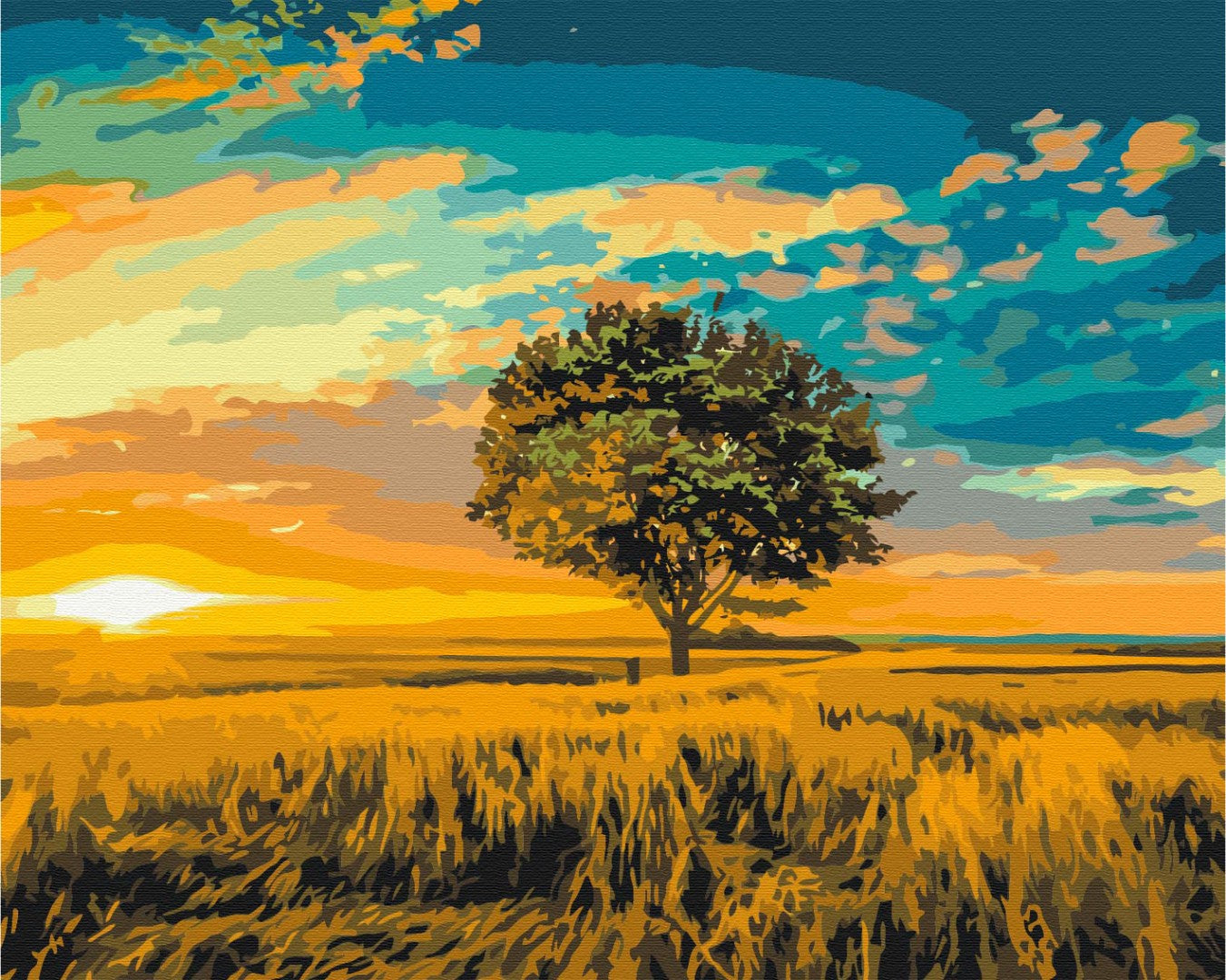 Painting by numbers Golden sunset (BS52578)