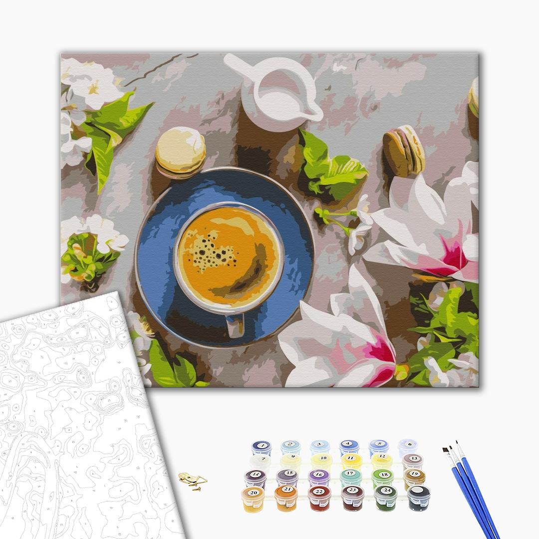 Painting by numbers Coffee and flowers (BS34314)