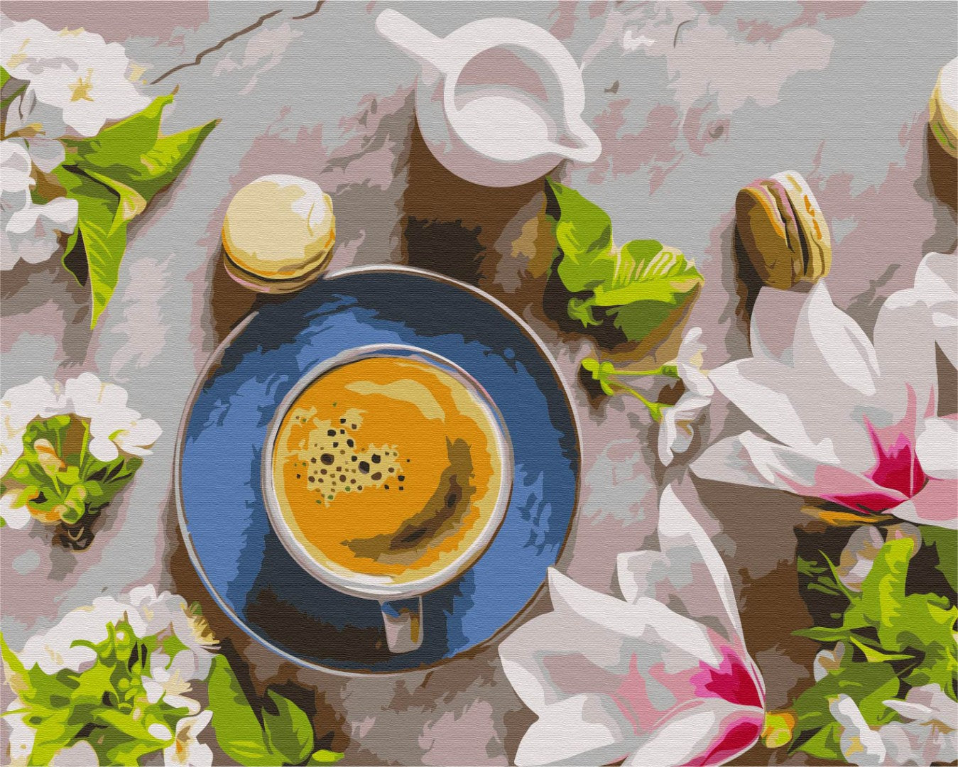Painting by numbers Coffee and flowers (BS34314)