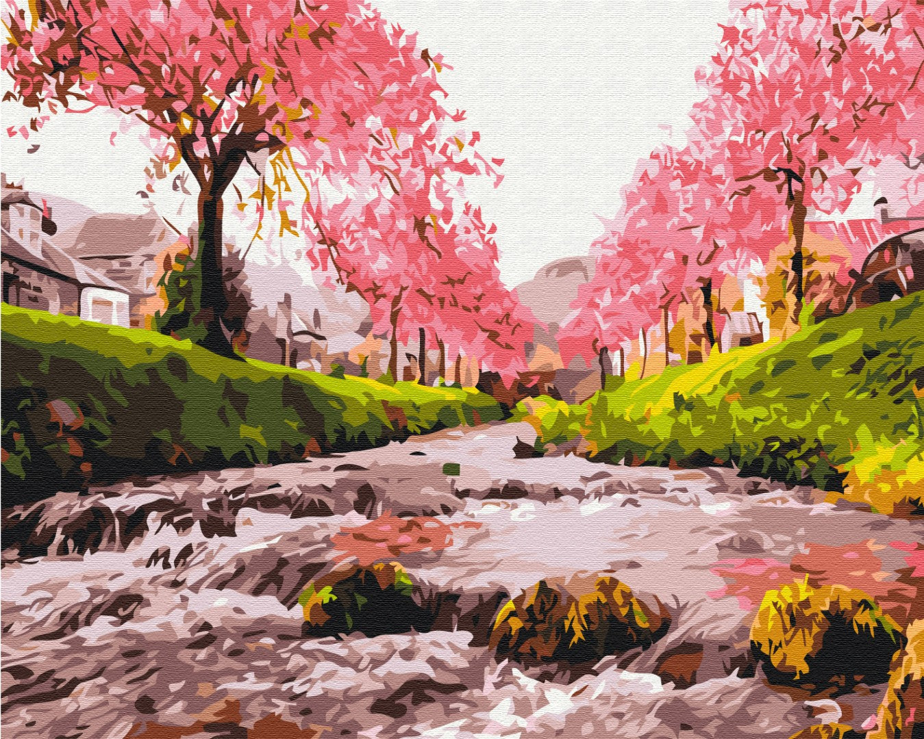 Painting by numbers The river near the sakura (BS25577)