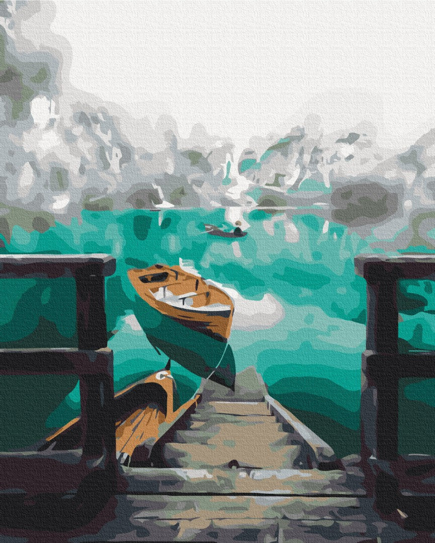 Painting by numbers Landscape in the fog (BS52720)