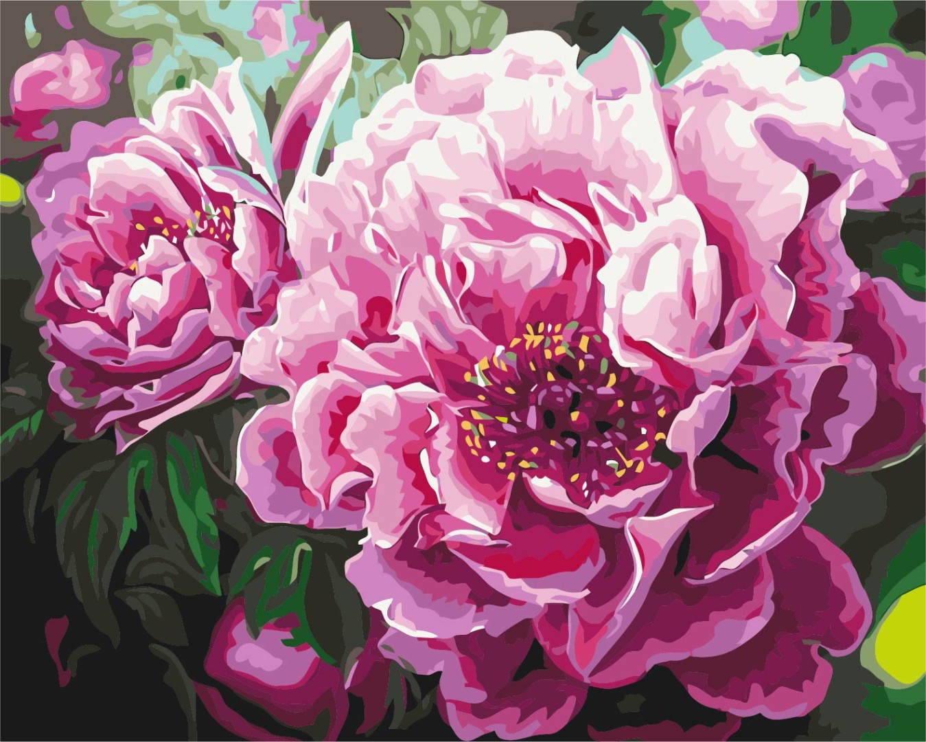 Painting by numbers Luxurious peonies (BS4667)