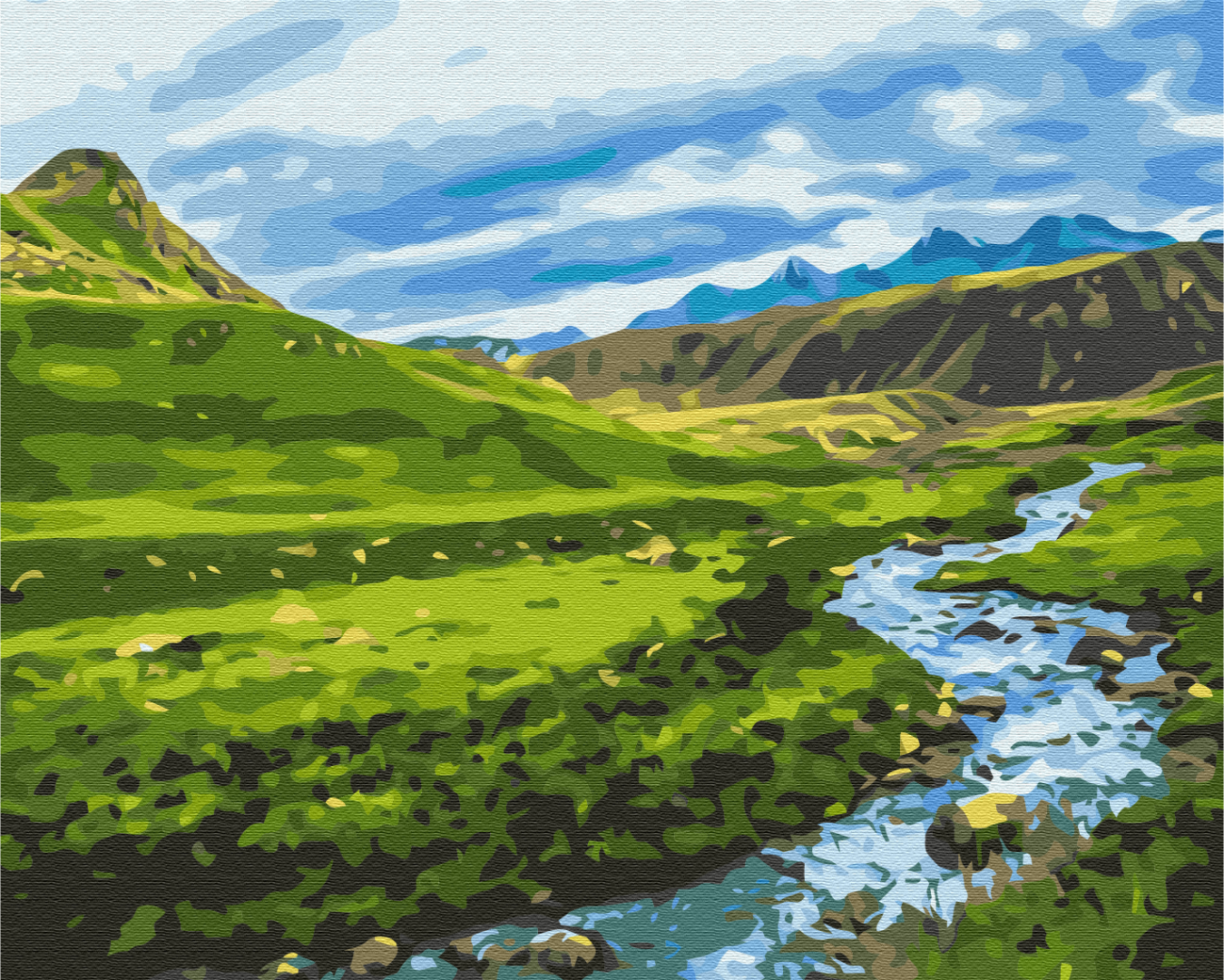 Painting by numbers Alpine meadow (BS30094)