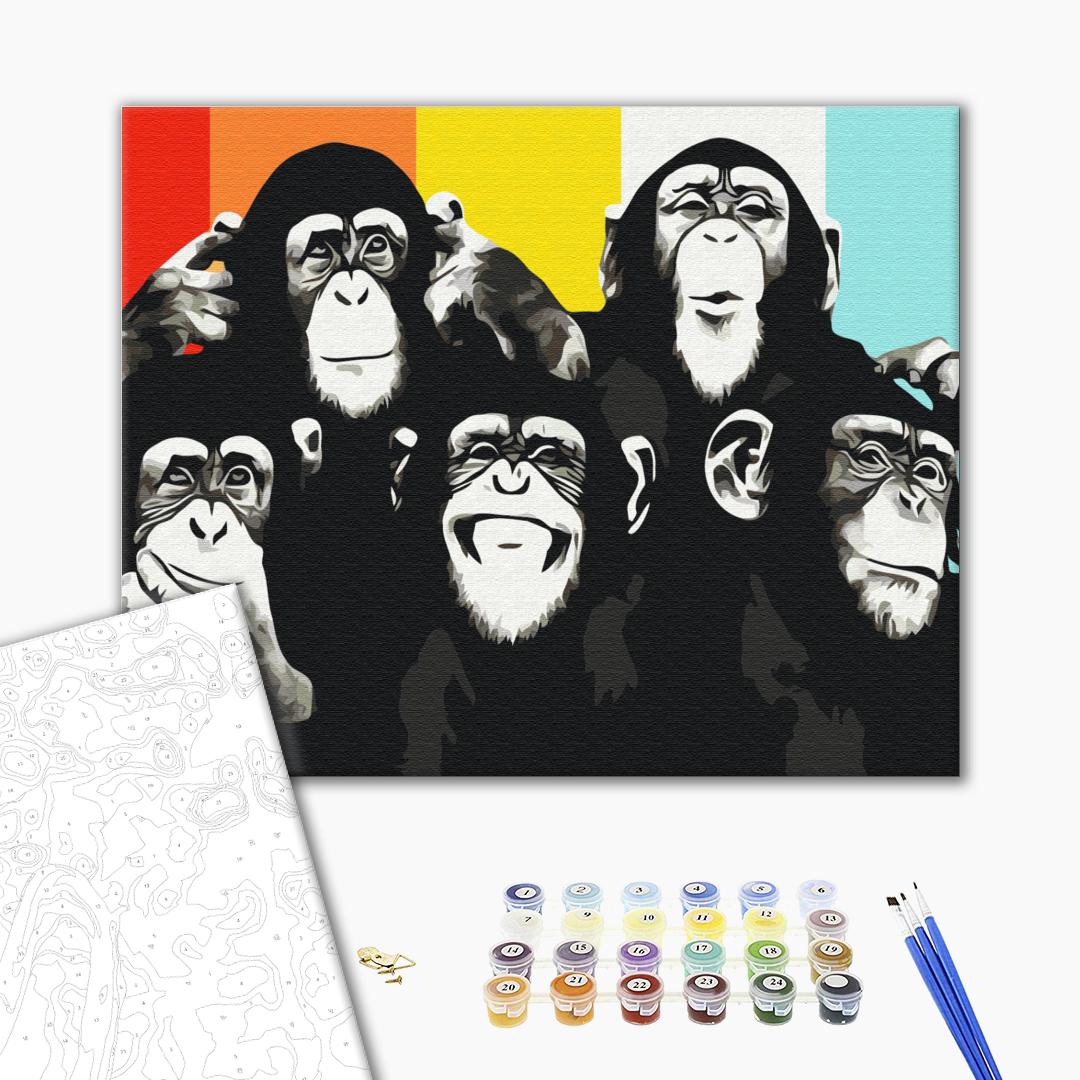 Painting by numbers Chimpanzee portrait (BS52385)