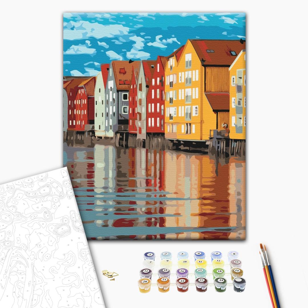 Painting by numbers Colored houses (BS52444)