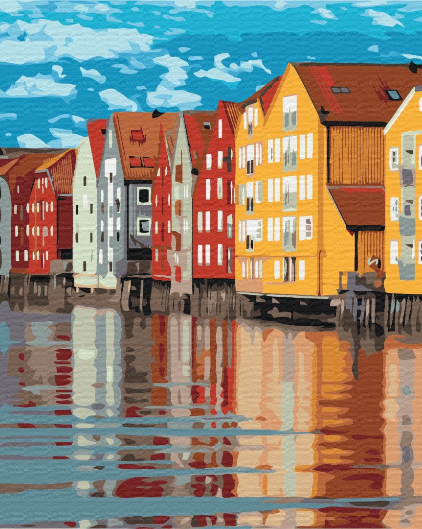 Painting by numbers Colored houses (BS52444)