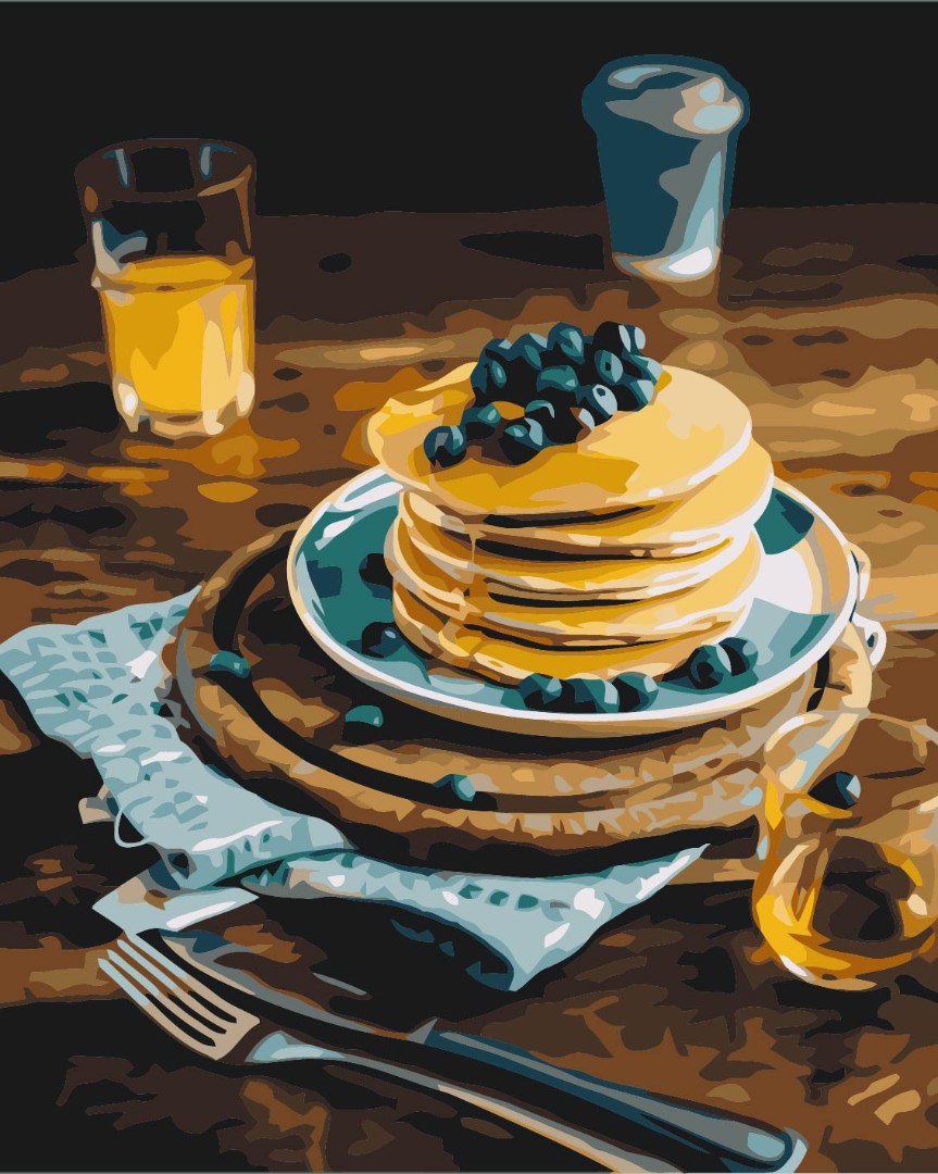 Painting by numbers Pancakes with honey (BS52456)