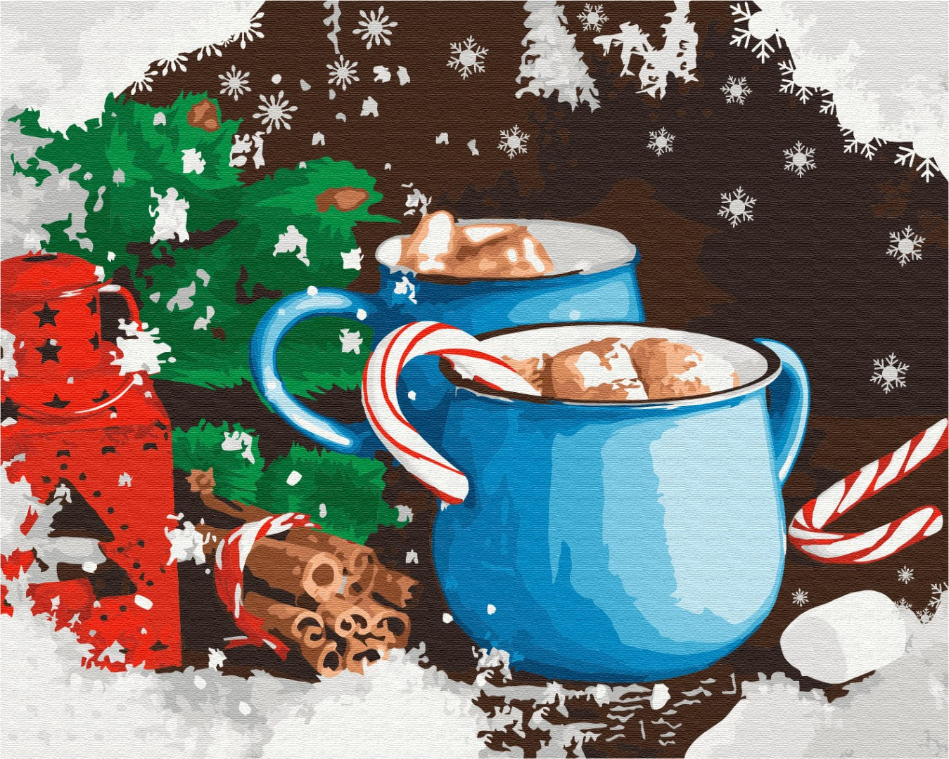Painting by numbers Winter marshmallows (BS52721)
