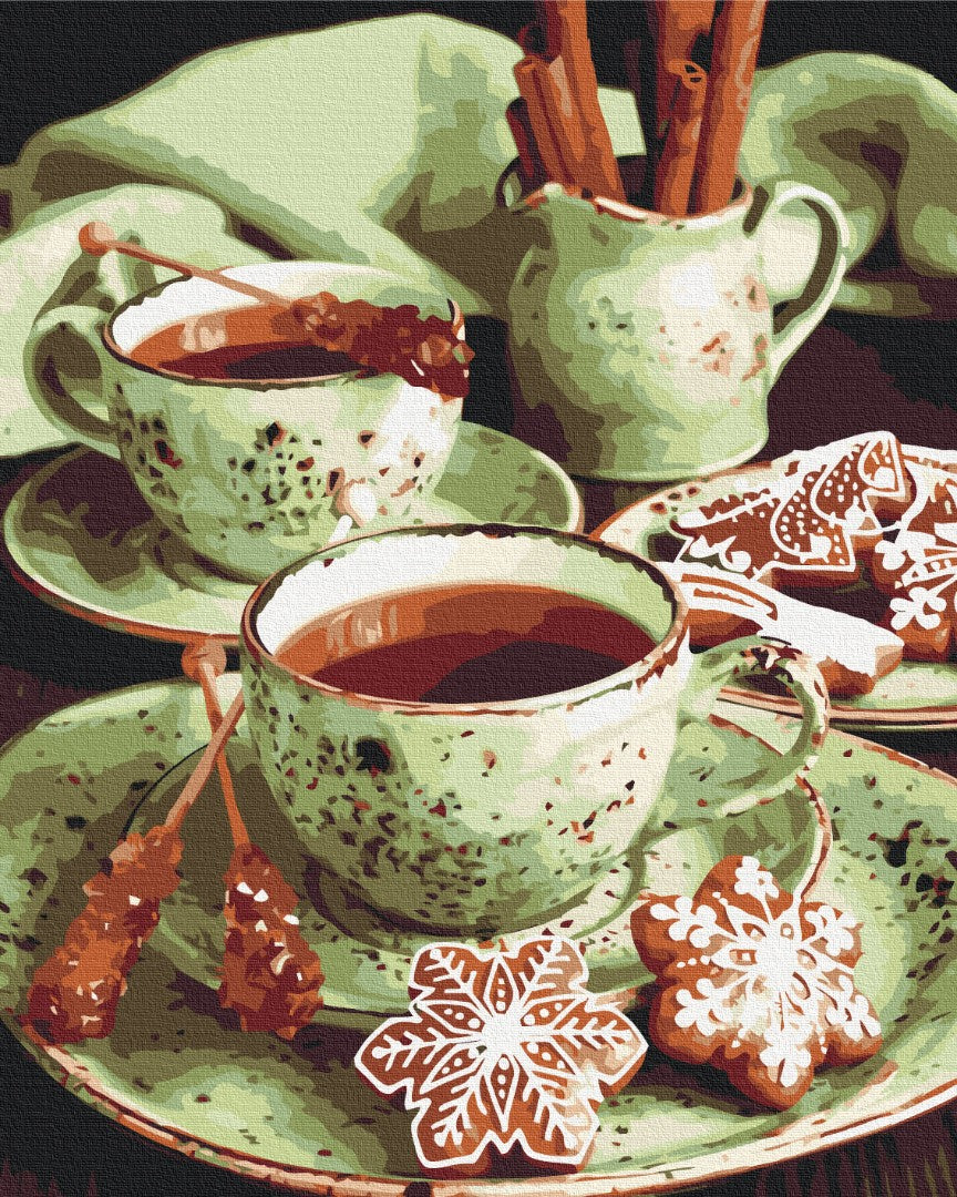 Painting by numbers Mint gingerbread (BS52724)