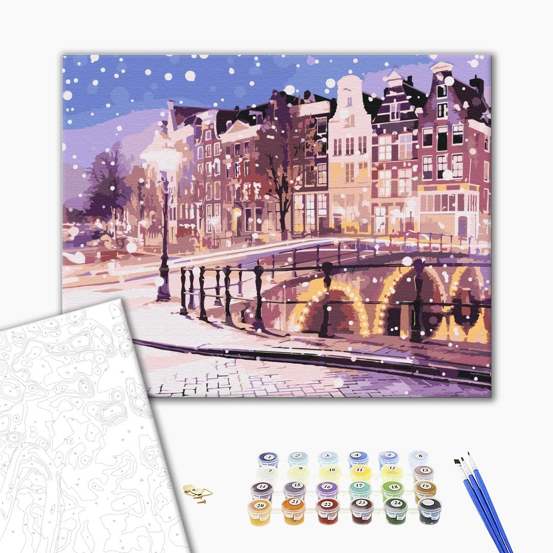 Painting by numbers Fairy tale of winter Amsterdam (BS52739)