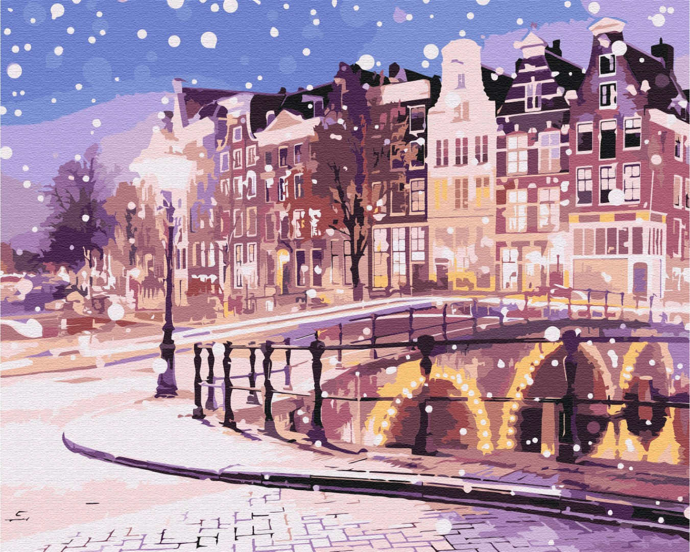 Painting by numbers Fairy tale of winter Amsterdam (BS52739)