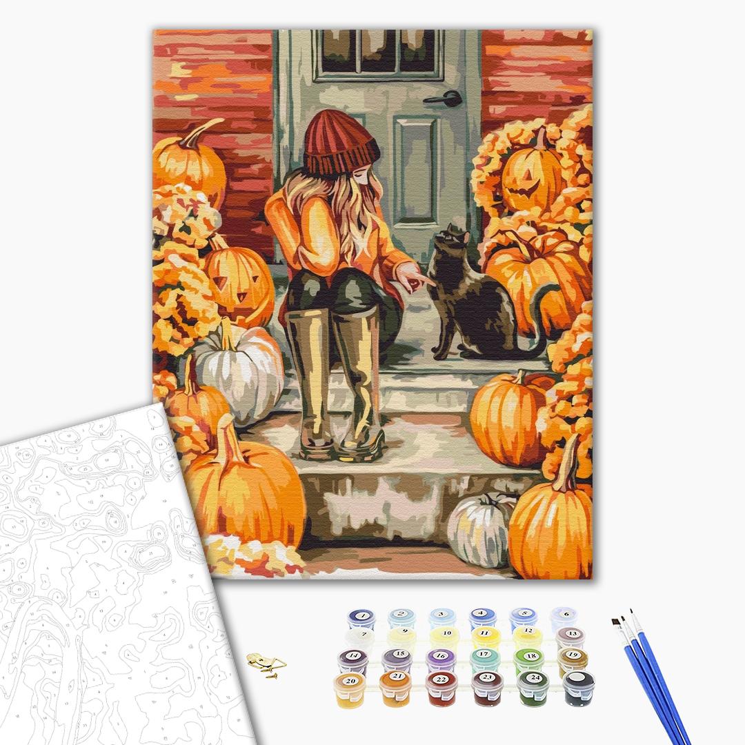 Painting by numbers Autumn on the doorstep (BS52745)
