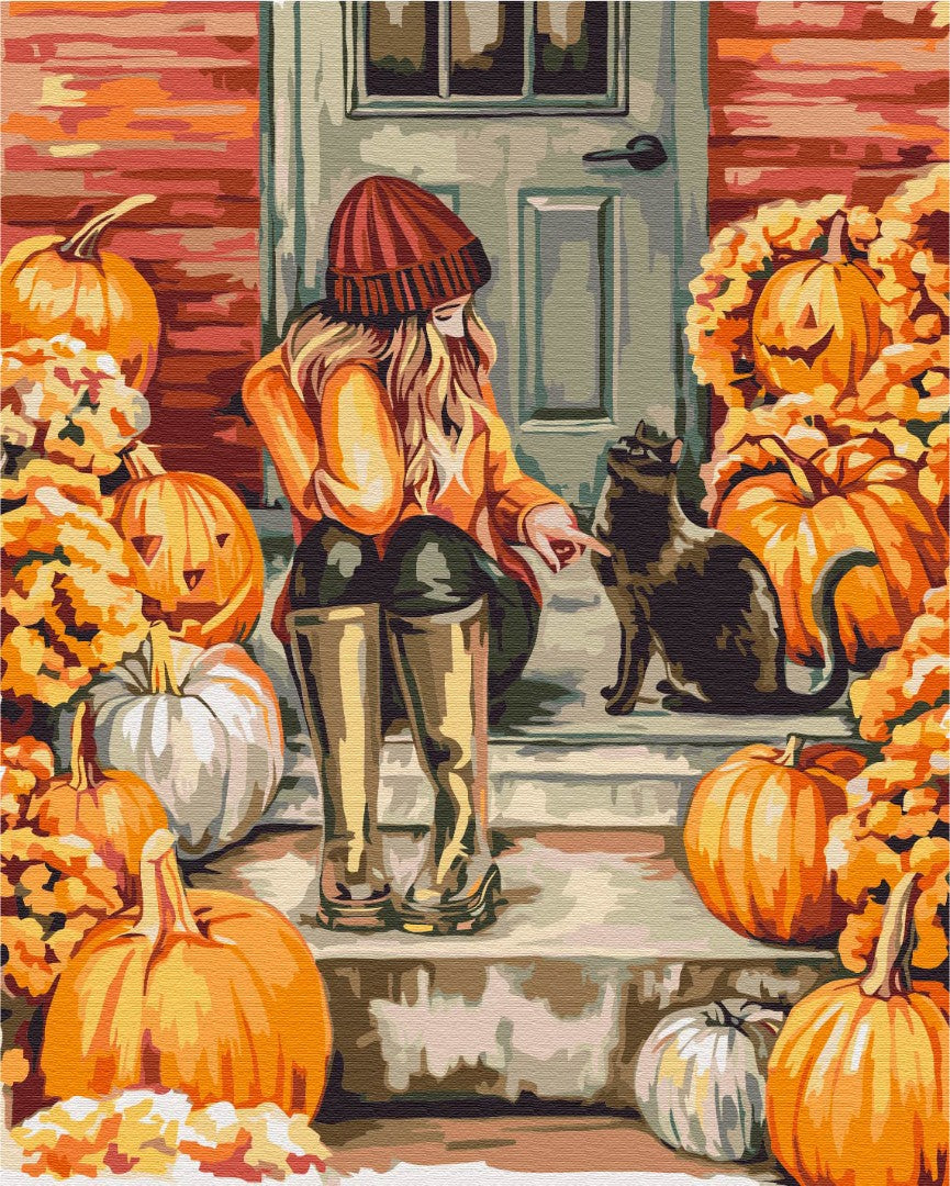 Painting by numbers Autumn on the doorstep (BS52745)