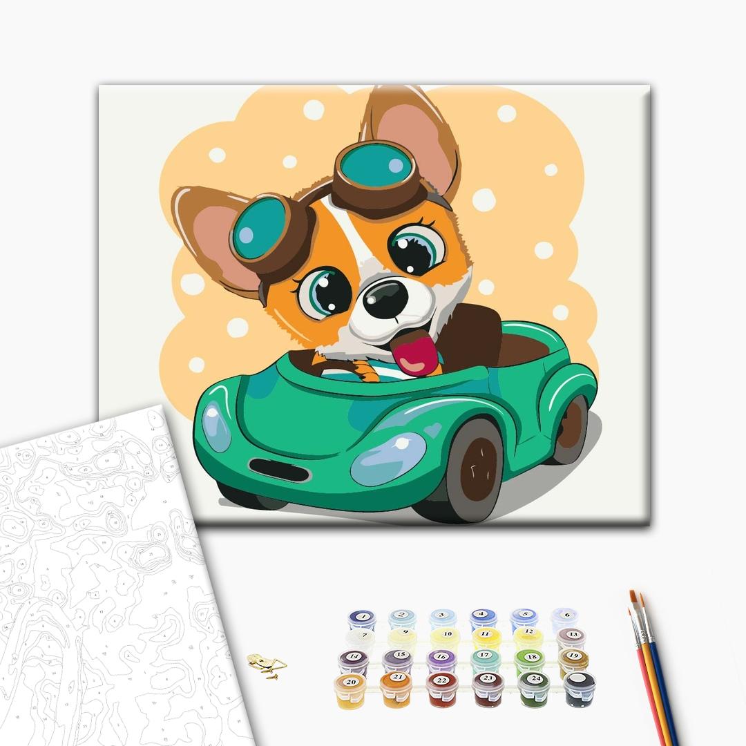 Painting by numbers Corgi at the helm (KBS0073)