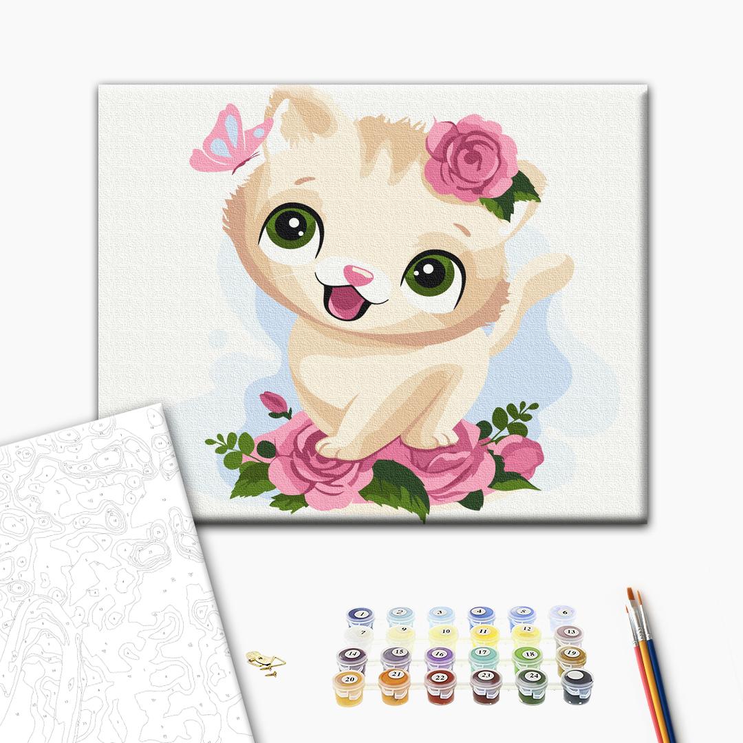 Painting by numbers Playful kitten (KBS0076)