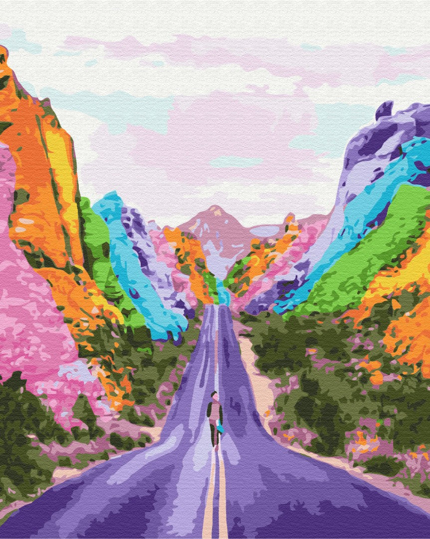 Painting by numbers Rainbow path (BS30810)