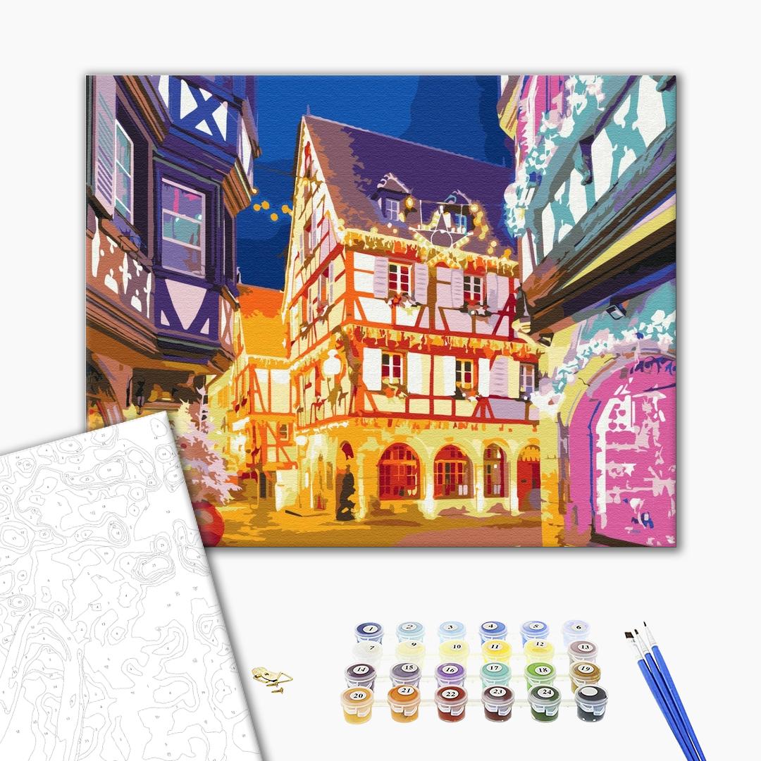 Painting by numbers Christmas lights (BS52772)