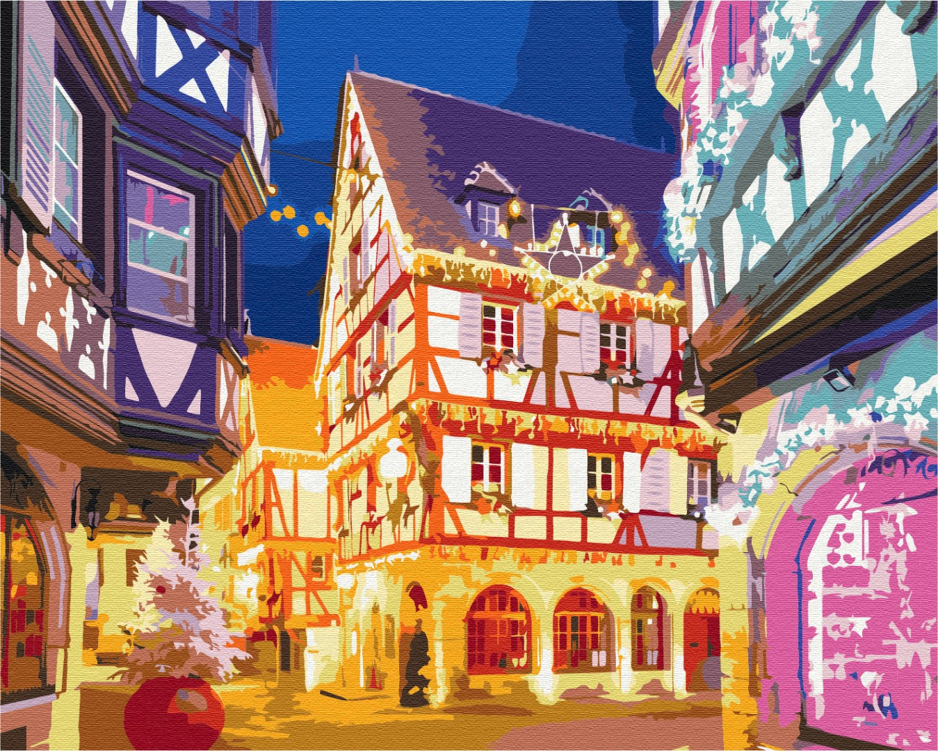Painting by numbers Christmas lights (BS52772)