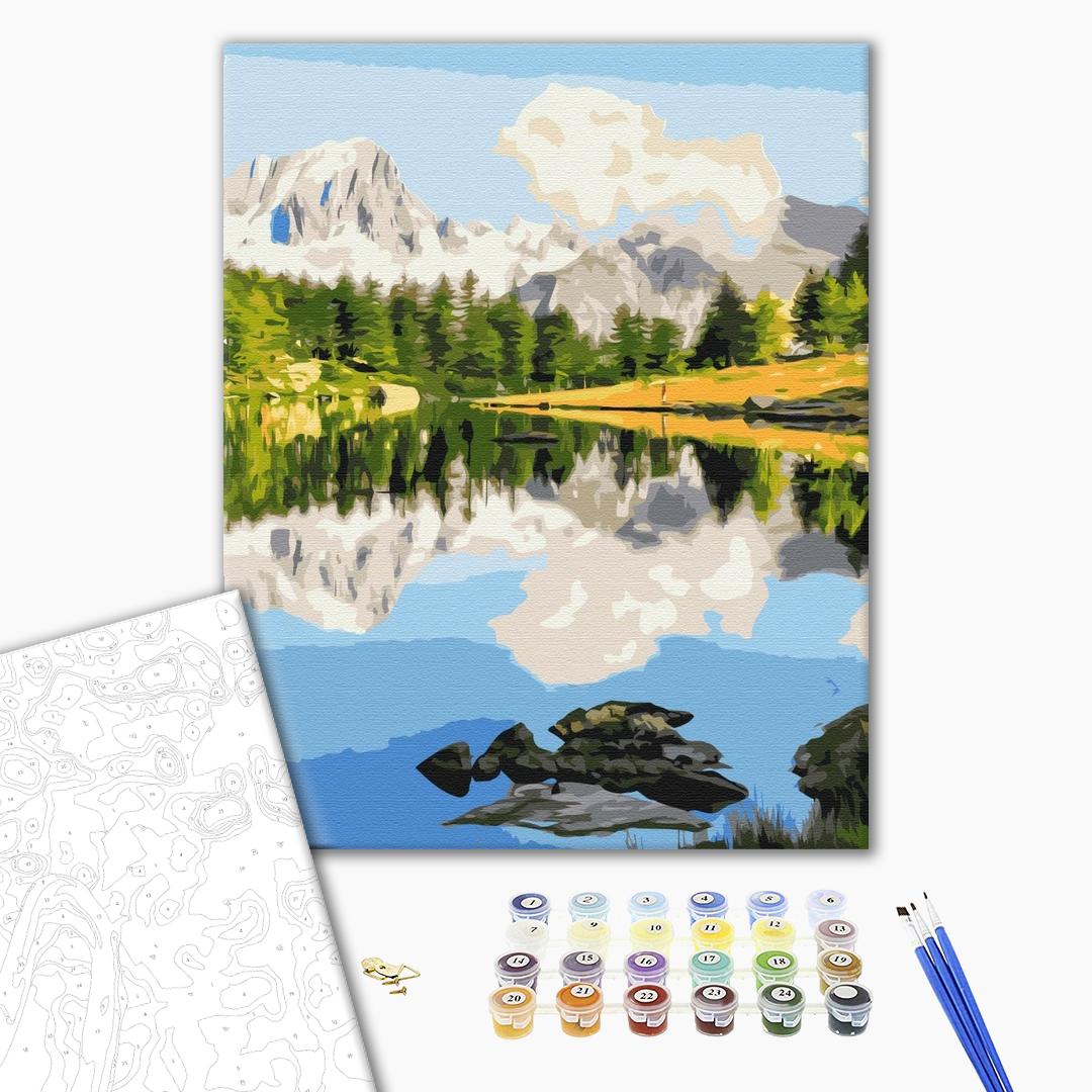 Painting by numbers Mountain mirror (BS52563)