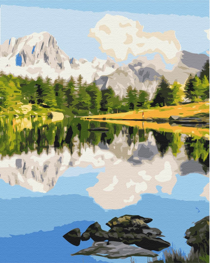 Painting by numbers Mountain mirror (BS52563)