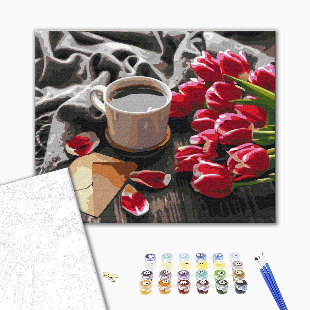 Painting by numbers Tulips for coffee (BS36492)