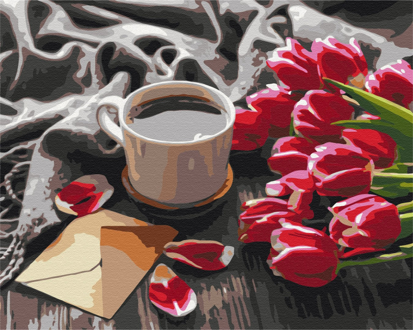 Painting by numbers Tulips for coffee (BS36492)