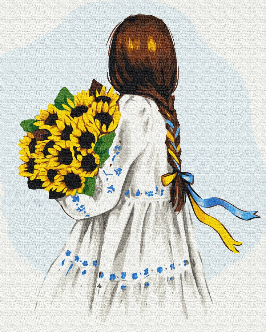 Gleznošana pēc skaitļiem Ukrainas ziedi ©Alla Berezovska (BS53075)