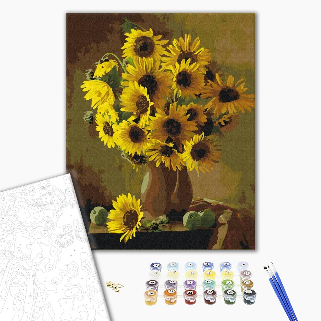 Painting by numbers Orange sunflowers (BS7808)