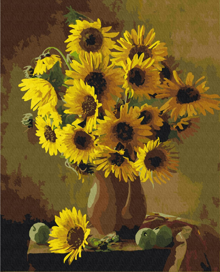 Painting by numbers Orange sunflowers (BS7808)