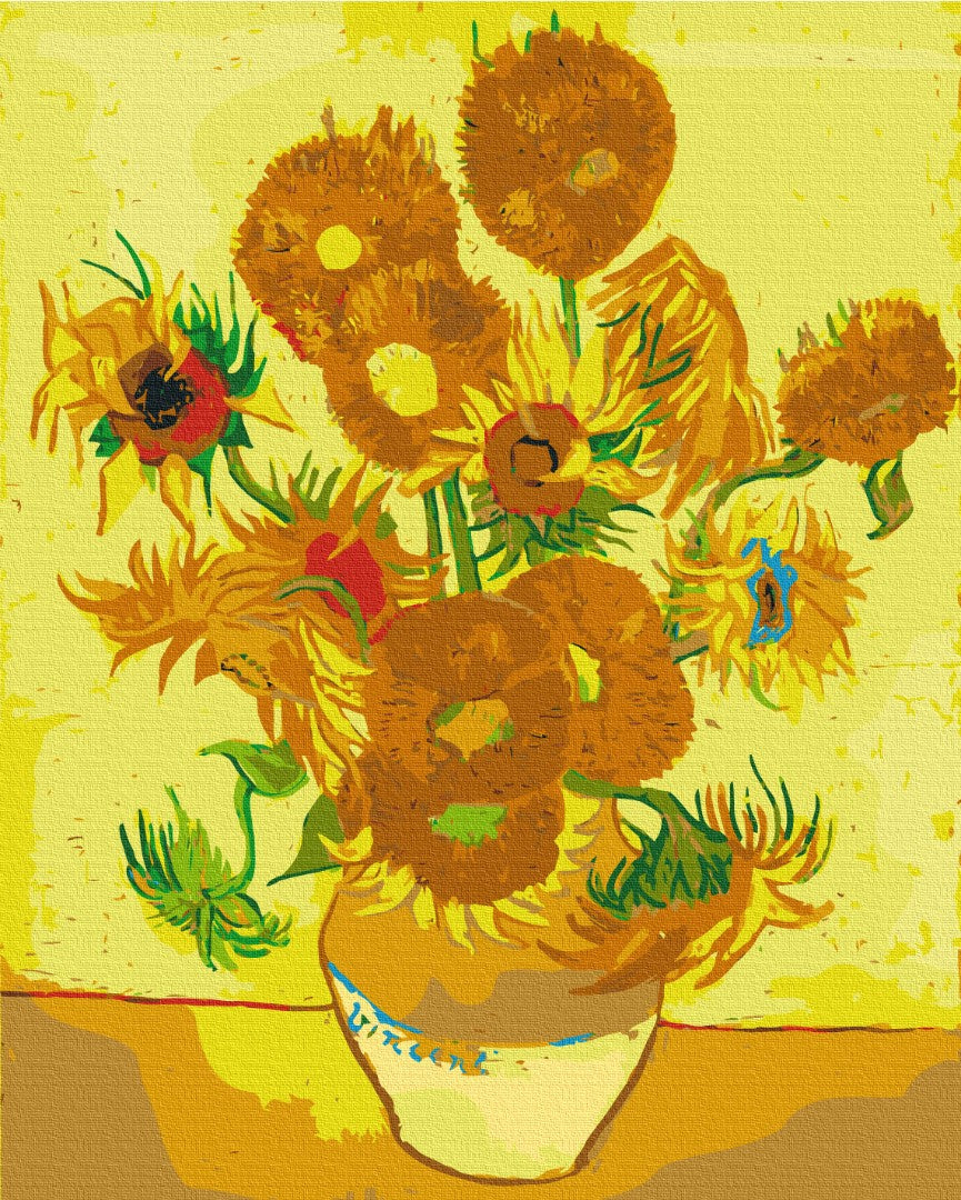 Painting by numbers Sunflowers. Reproduction (BS8028)