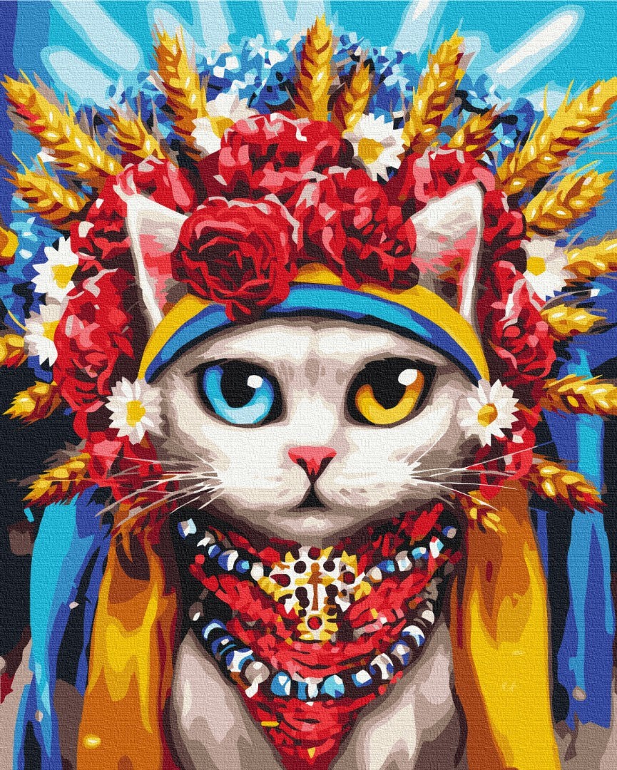 Painting by numbers Ukrainian kitty ©Marianna Pashchuk (BS53126)