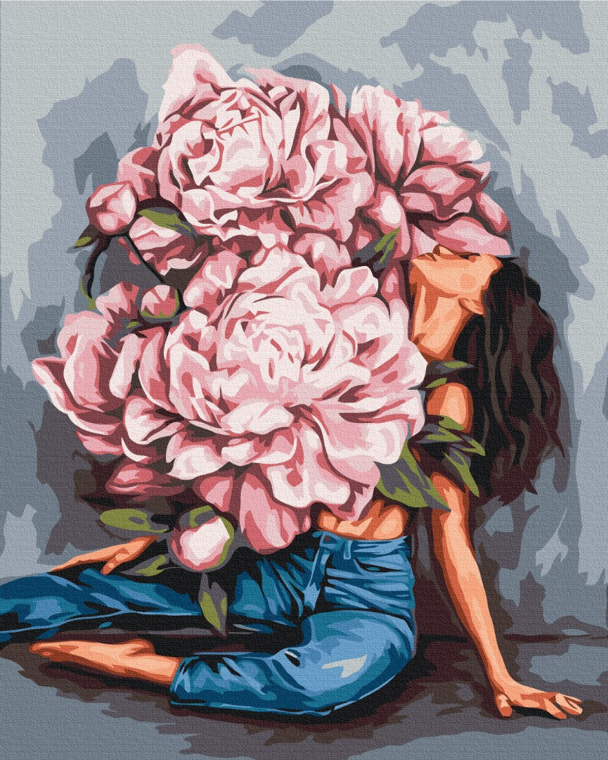 Painting by numbers Whirlpool of peonies @Daria Mikhailishina (BS53219)