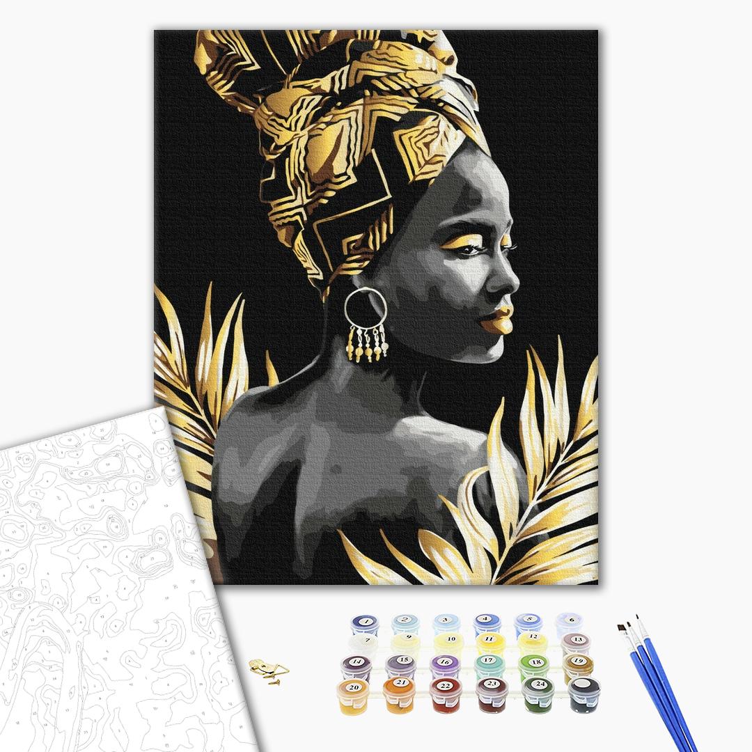 Painting by numbers Femininity. Gold paint (BS52872)