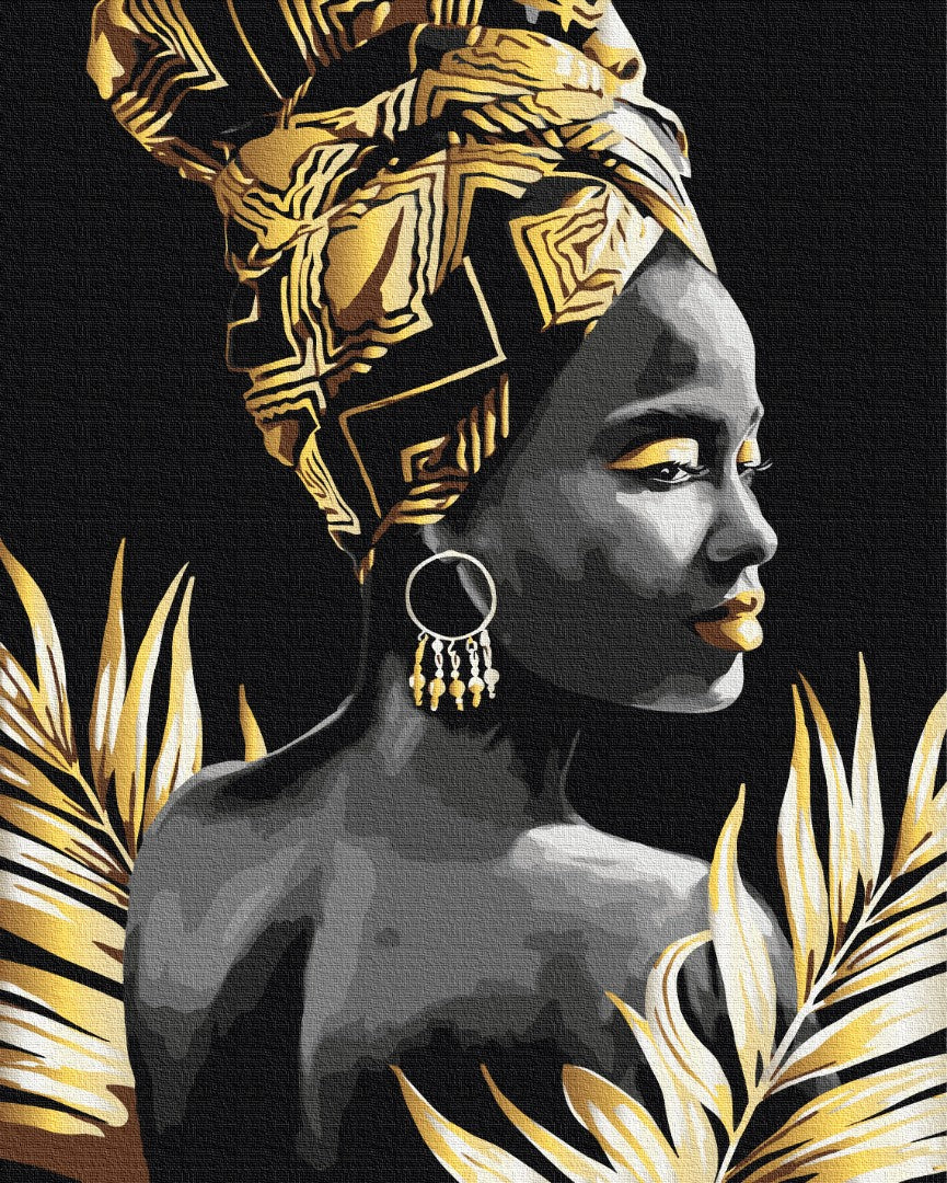 Painting by numbers Femininity. Gold paint (BS52872)