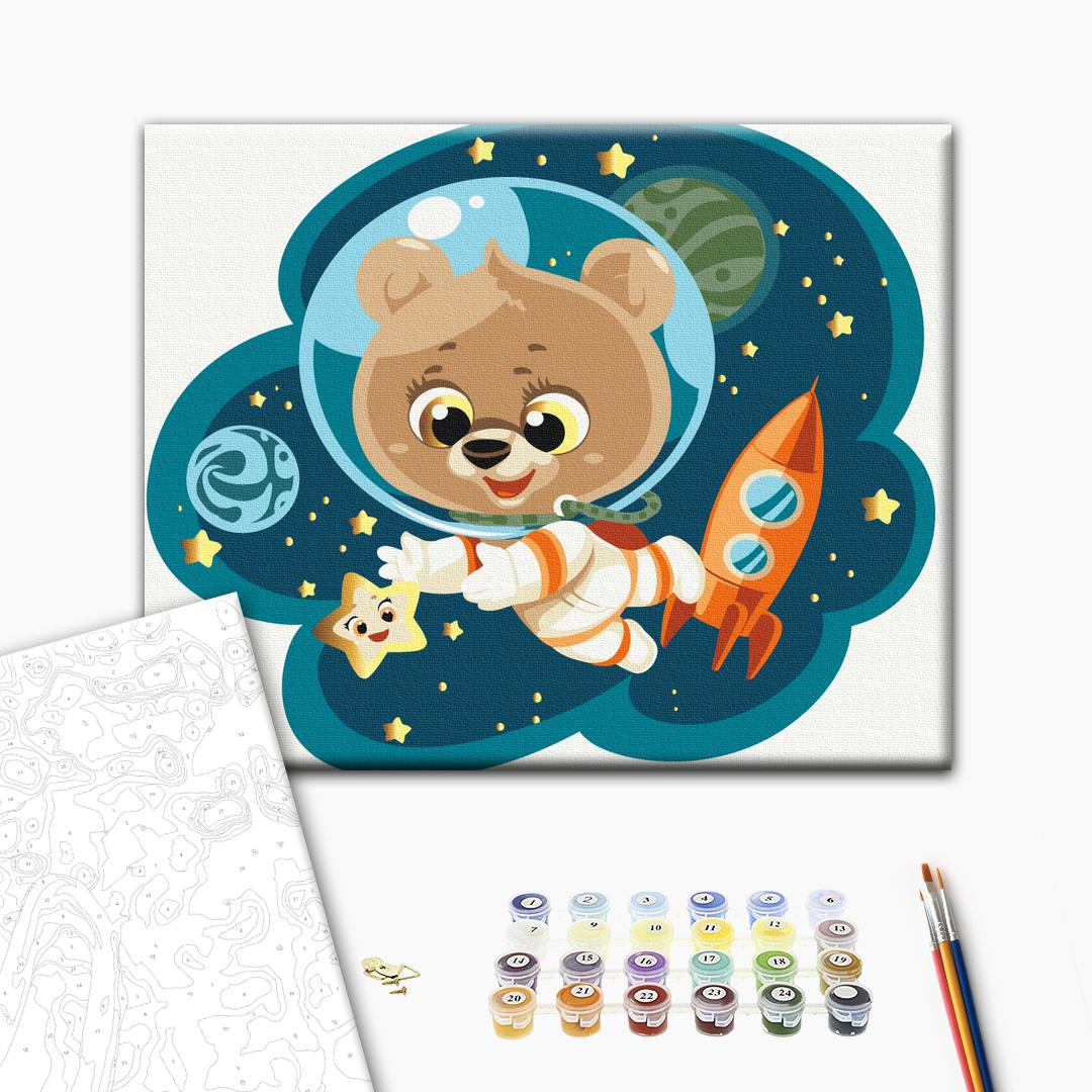 Painting by numbers Space teddy bear (KBS0092)