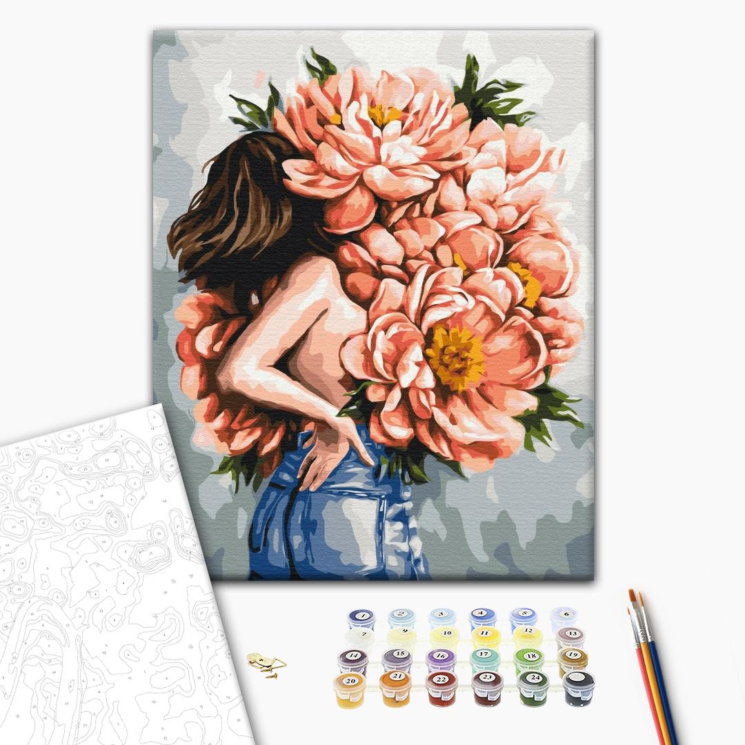Painting by numbers Peonies of femininity @Daria Mikhailishina (BS53301)
