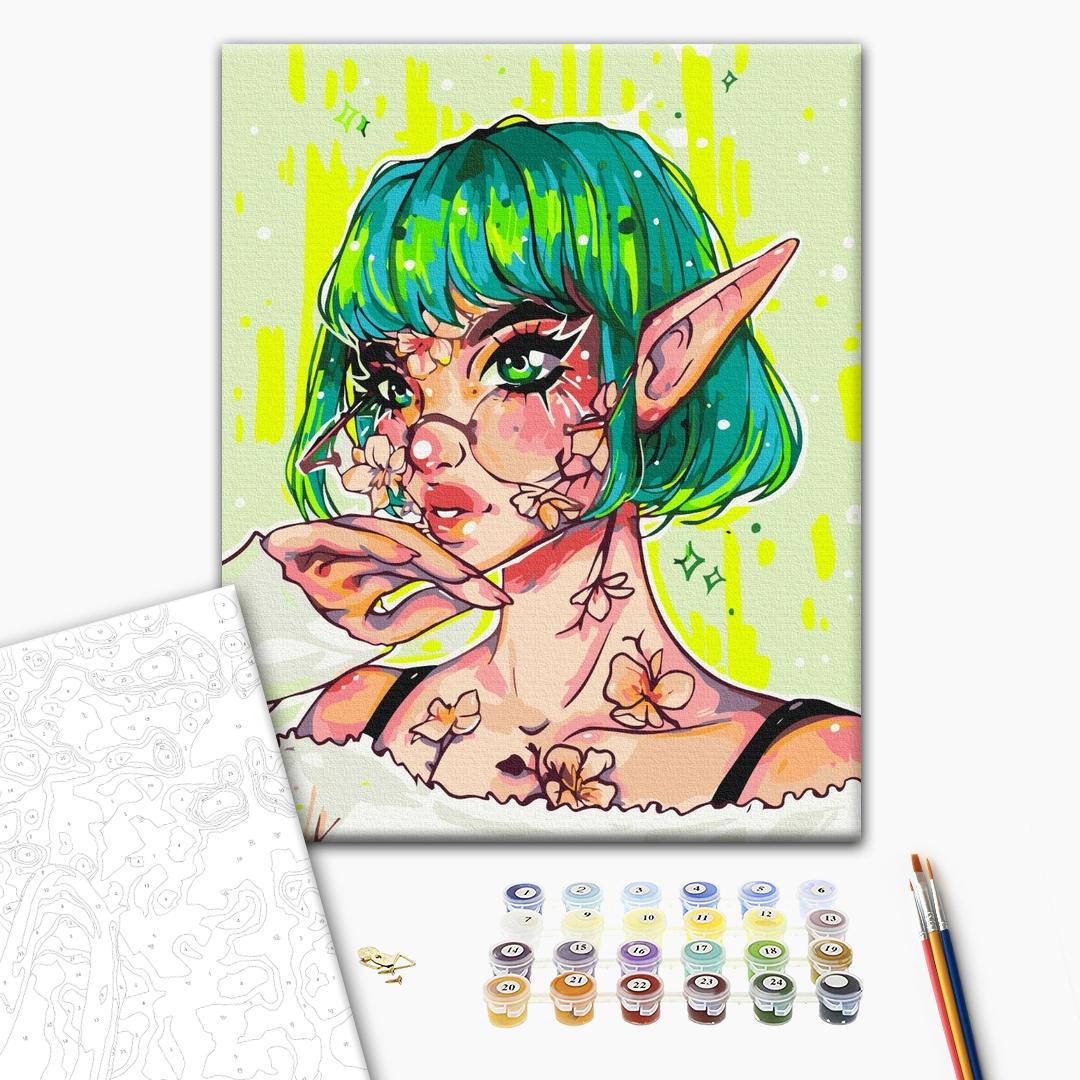 Painting by numbers Modern elf girl @nila_art_art (BS53388)