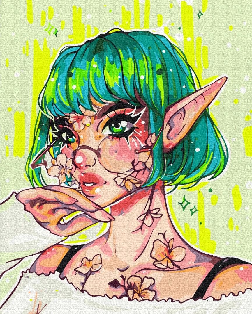 Painting by numbers Modern elf girl @nila_art_art (BS53388)