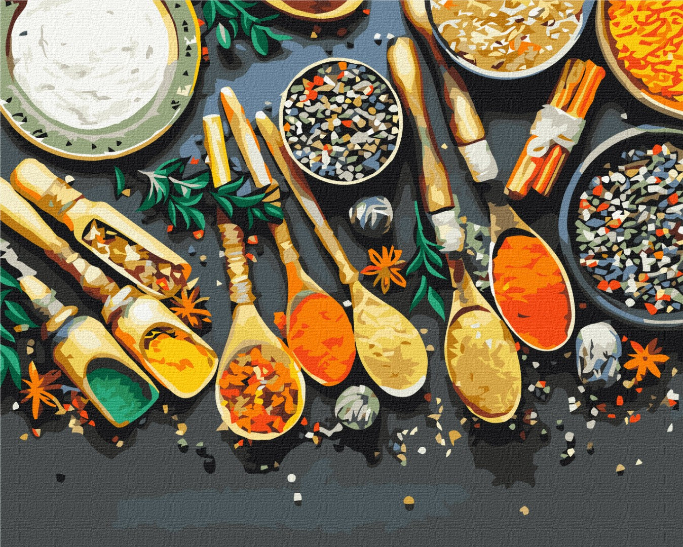 Gleznošana pēc skaitļiem Aromātiskās garšvielas (BS53398)