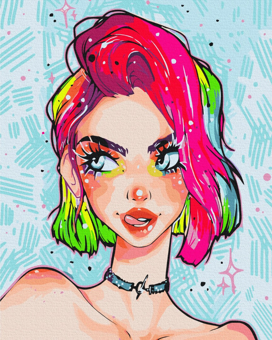 Painting by numbers Lady grunge @nila_art_art (BS53389)